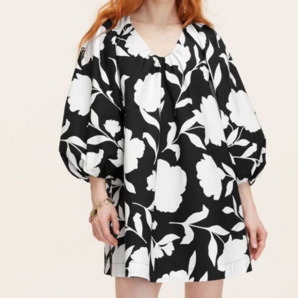 Kate Spade x Target Large Floral Black And White Dress Size XL